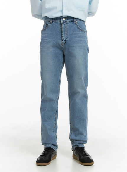 mens-classic-straight-leg-denim-jeans-ia401 / Blue