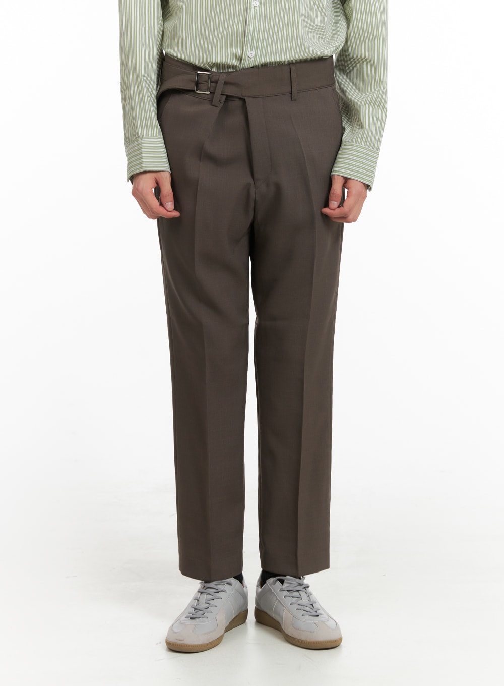 mens-slim-fit-tailored-pants-ia401 / Brown