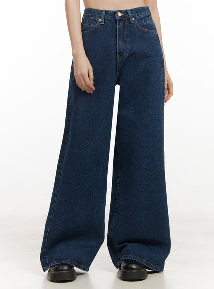 sydney-high-waist-baggy-jeans-ij530 / Dark blue