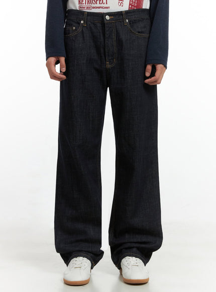 mens-refined-wide-fit-denim-jeans-io417 / Dark blue