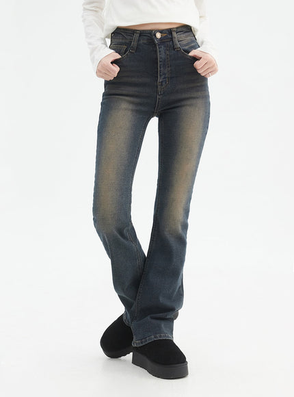 slim-fit-boot-cut-jeans-in327 / Dark blue