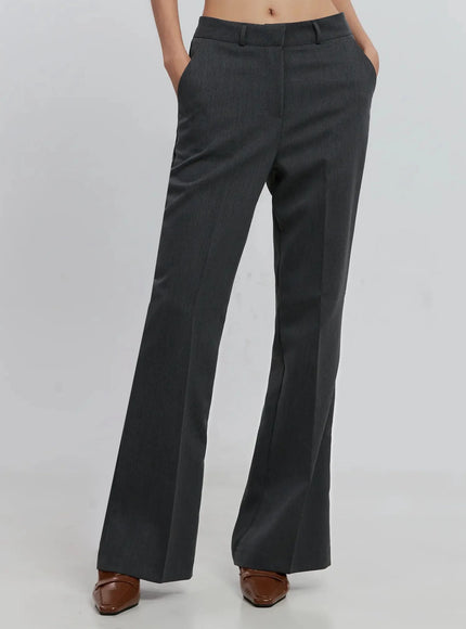elegant-flared-trousers-is516 / Dark gray