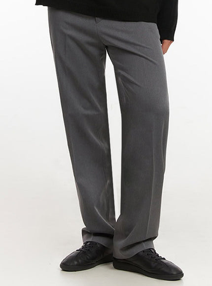 mens-straight-leg-slacks-pants-if517 / Dark gray