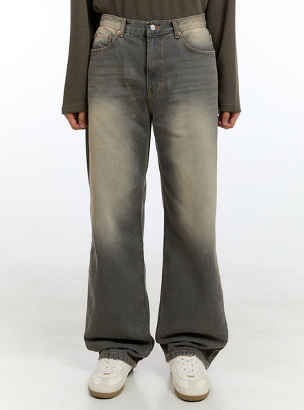 mens-james-vintage-washed-wide-leg-jeans-ig422 / Dark gray