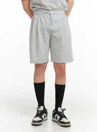 mens-basic-cotton-shorts-ia402 / Gray