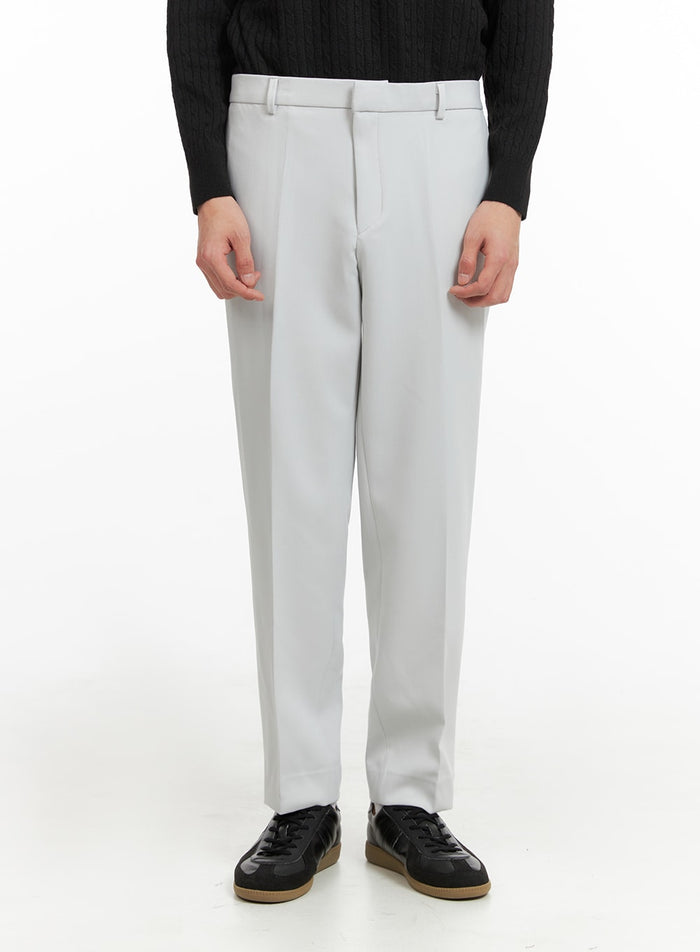 mens-straight-fit-trousers-ia402 / Light gray