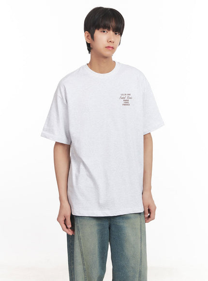 mens-graphic-oversized-t-shirt-ia511 / Light gray