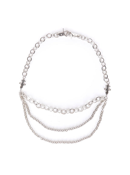 mens-layered-chain-iu518 / Silver
