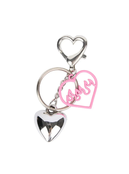 stylish-heart-keychain-is516 / Silver