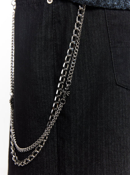 mens-beaded-layered-necklace-iu512 / Silver