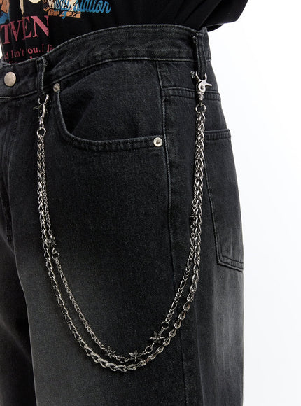 men-s-star-double-chain-iy530 / Silver