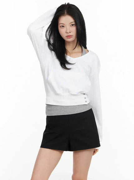 layered-halter-neck-set-im524 / White