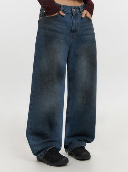 brianna-dark-washed-wide-leg-jeans-if510 / Dark blue
