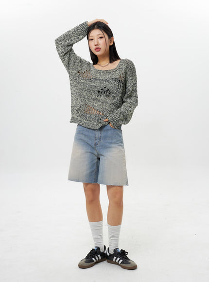 Ripped Sweater IY312