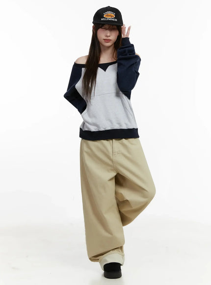 wide-herringbone-fleece-lined-pants-ij521