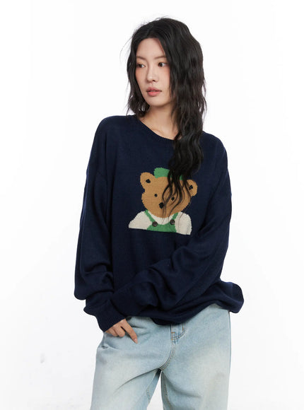 teddy-graphic-u-neck-sweater-co508