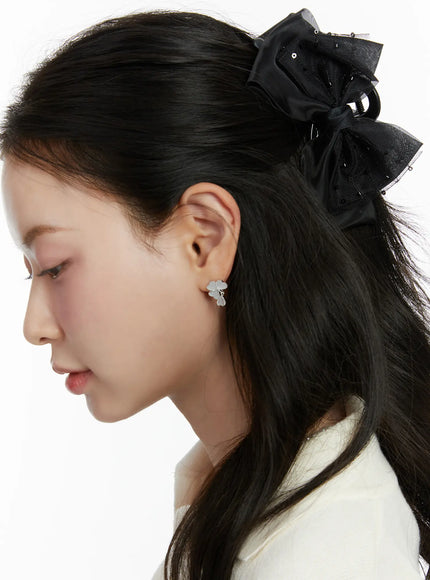 lace-beads-bow-claw-clip-f502