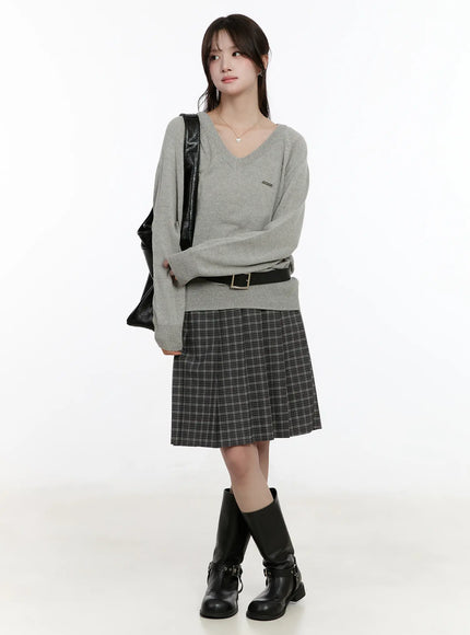 plaid-a-line-midi-skirt-cm510
