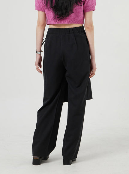 Wrapped Skirt Wide Leg Pants OF324