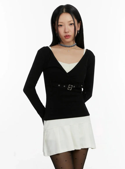 belted-wrap-long-sleeve-top-id525