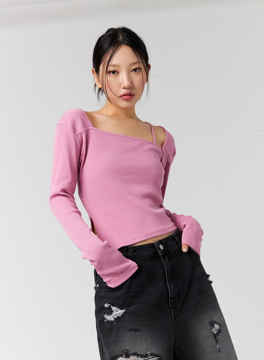 Wild Fable + Short Sleeve Square Neck Cropped Top