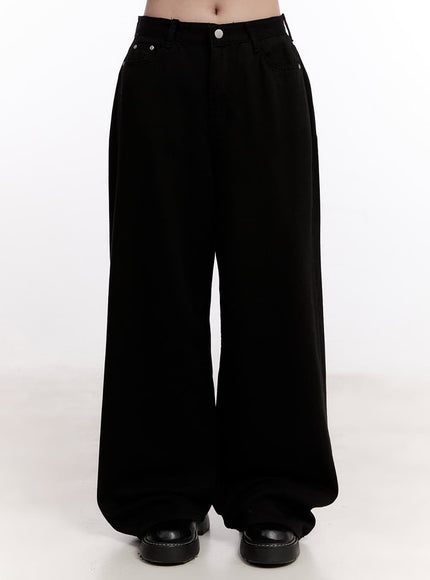 classic-cotton-baggy-pants-cm527 / Black