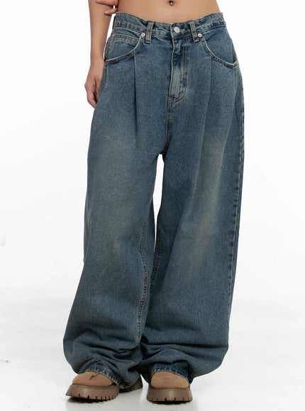 Aura Pleated Wide Jeans CS524