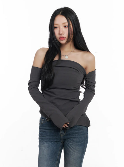 elegant-off-shoulder-shirred-top-cj515