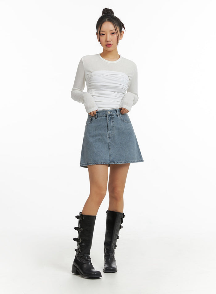 denim-mid-waist-solid-skirt-cj429