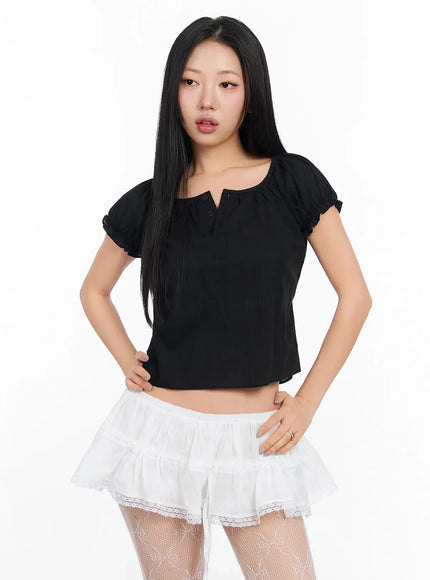 vintage-puff-sleeve-lace-trim-blouse-ia507