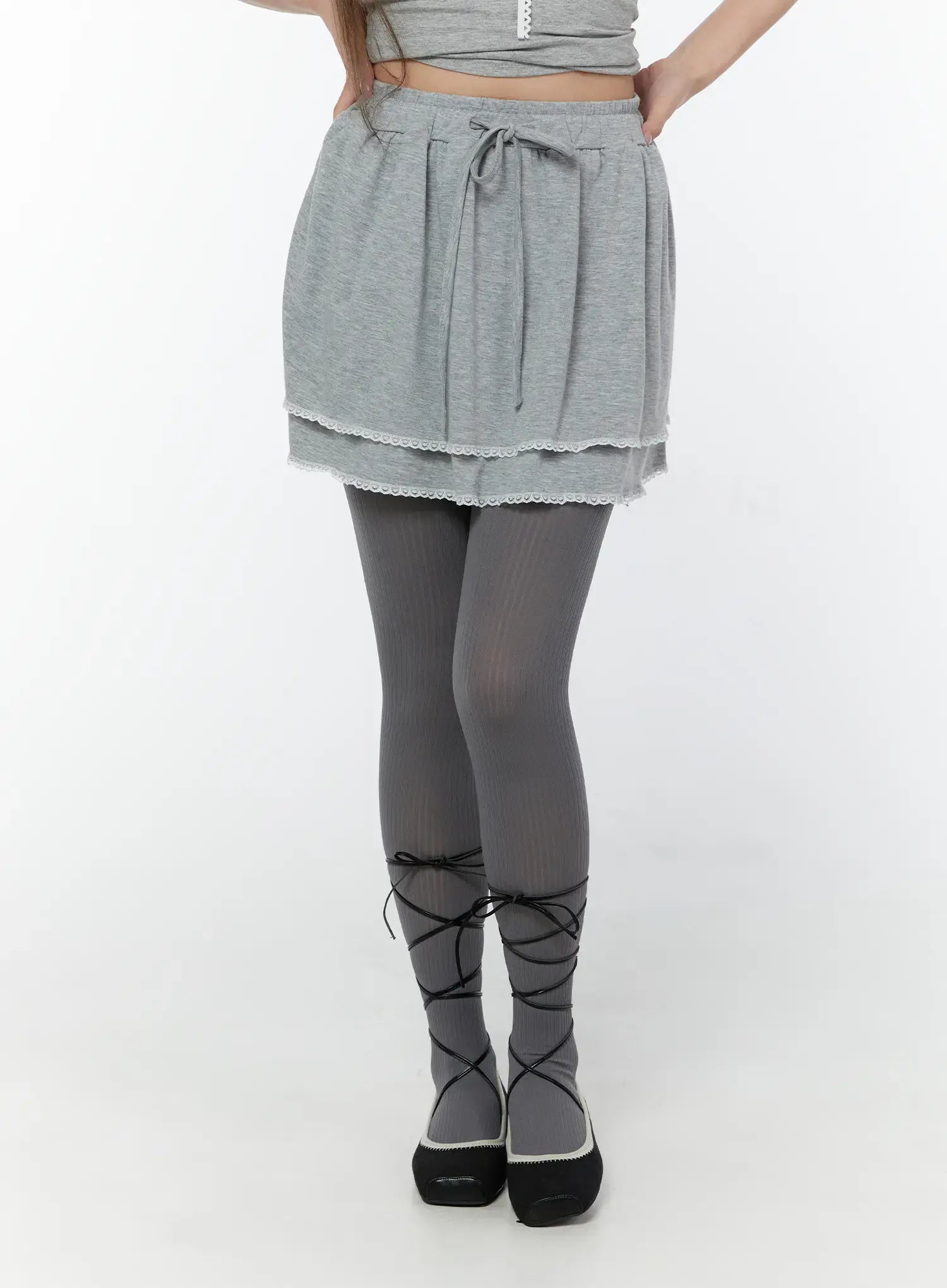 lace-trim-layered-mini-skirt-cy519