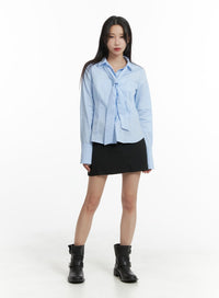 collared-buttoned-blouse-with-tie-cm427