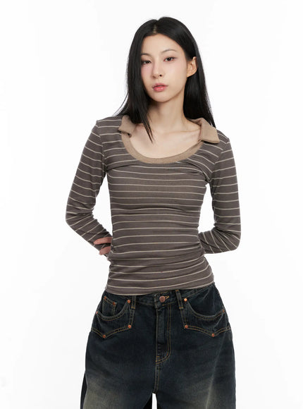 striped-contrast-long-sleeve-top-cs504