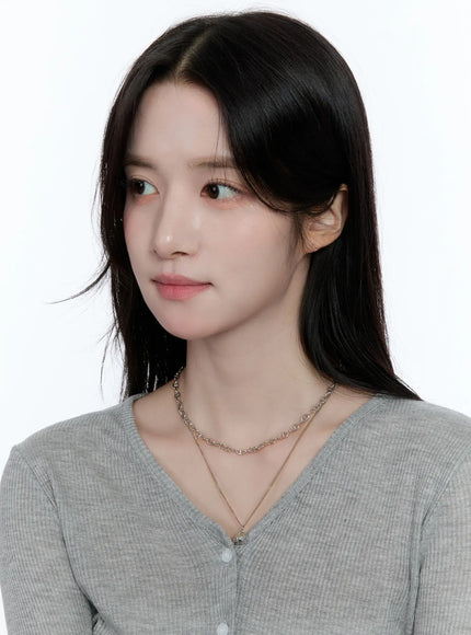 Mini Bag Pendant Layered Necklace CC0608