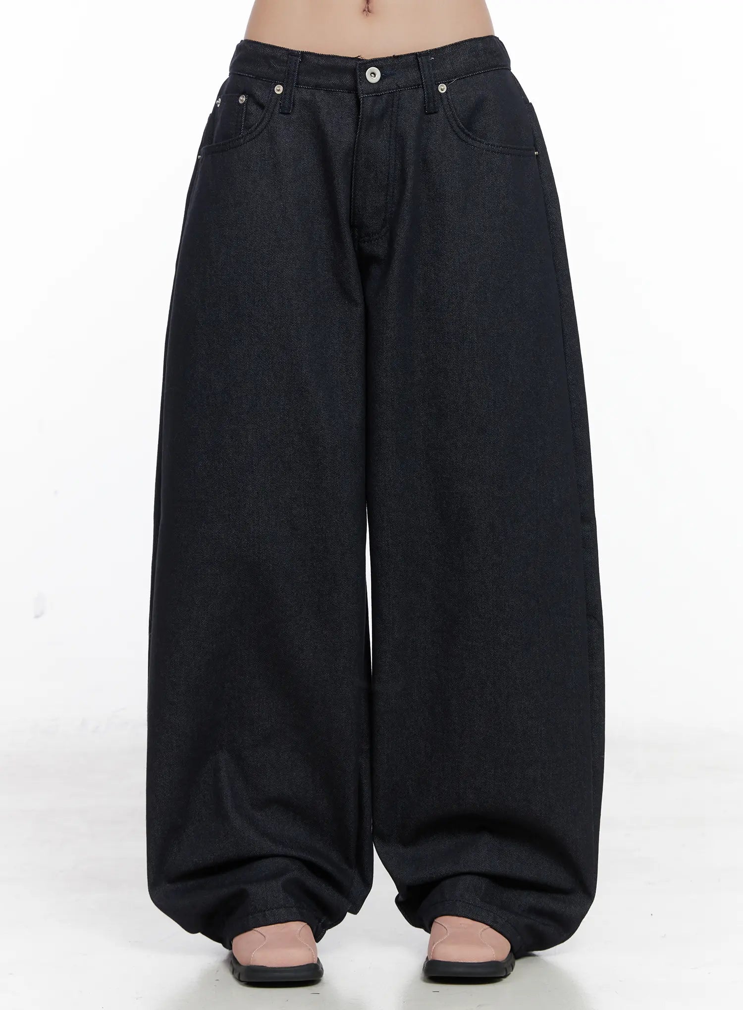 solana-unwashed-wide-leg-jeans-cn514 / Dark blue