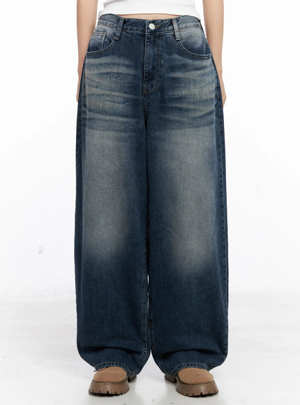 aisha-washed-baggy-jeans-cc1109 / Dark blue