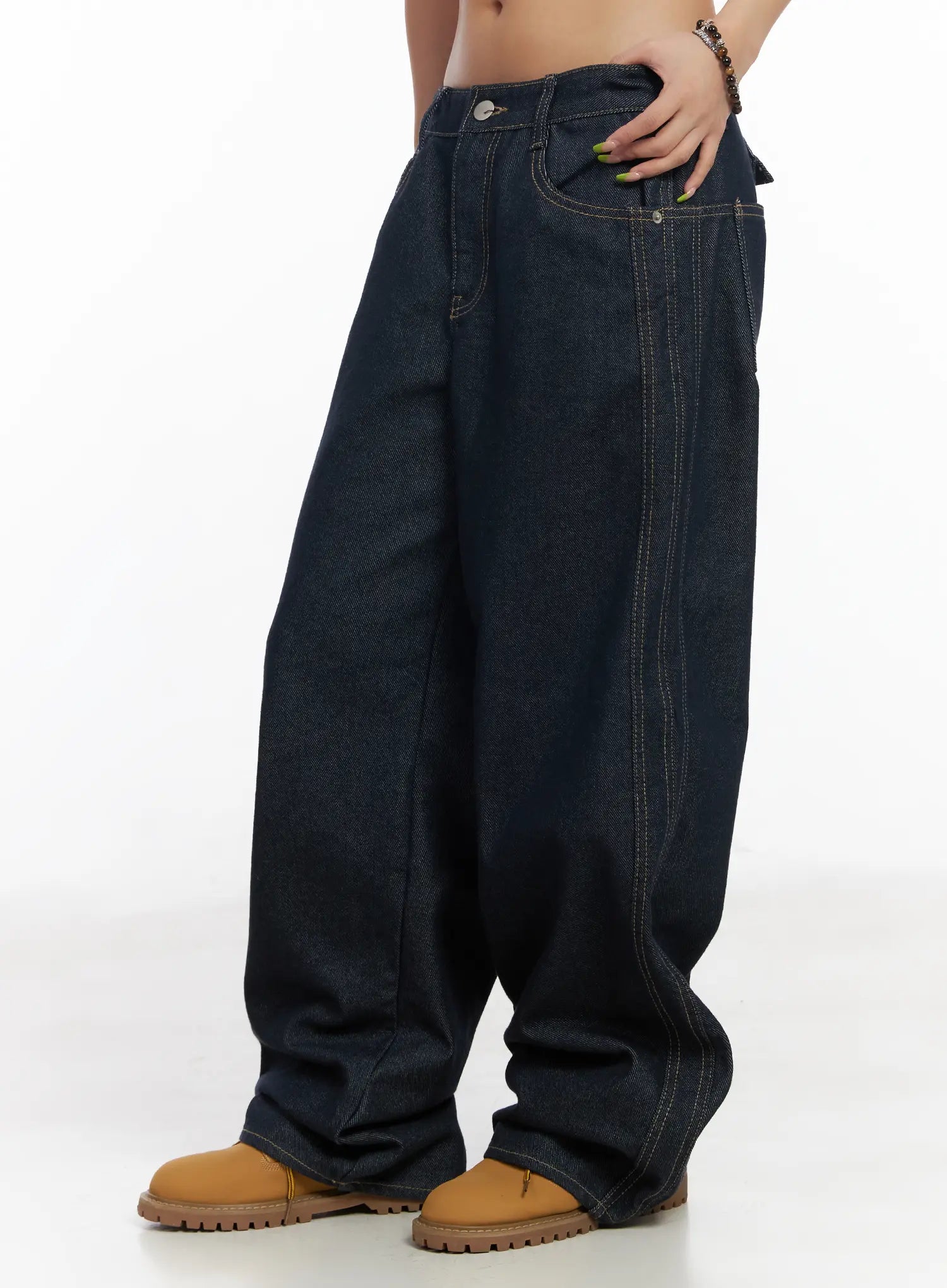 micah-non-fade-wide-leg-jeans-cm525 / Dark blue