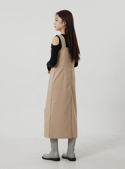 Wrapped Button Maxi Dress OF307