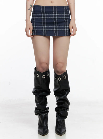 plaid-mini-skirt-cs510