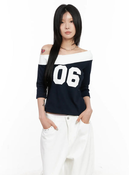contrast-number-off-shoulder-tee-cl525