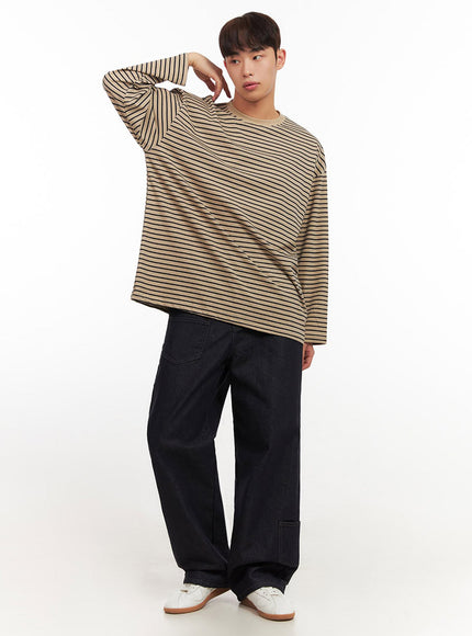 Men's Striped Oversized T-Shirt IF517