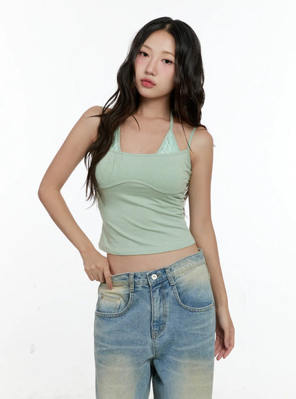 double-layered-lace-halter-top-cl531