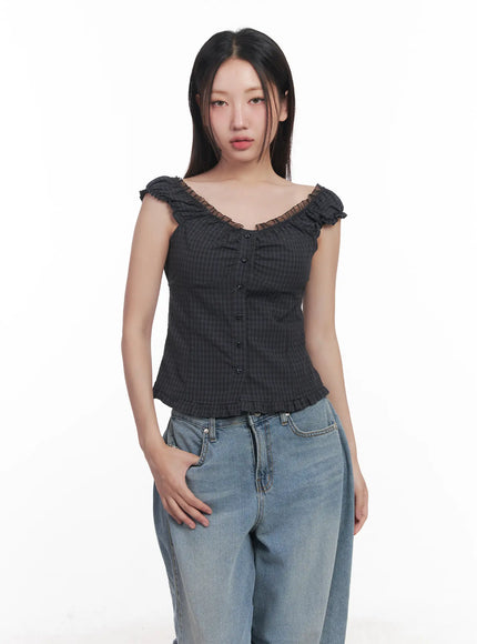 shirred-frill-sleeveless-top-cu516