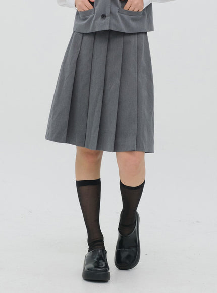 Pleated Midi Skirt CG08