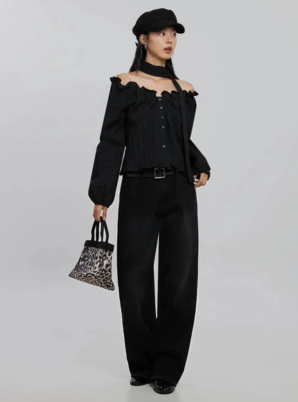 frill-button-up-blouse-id504