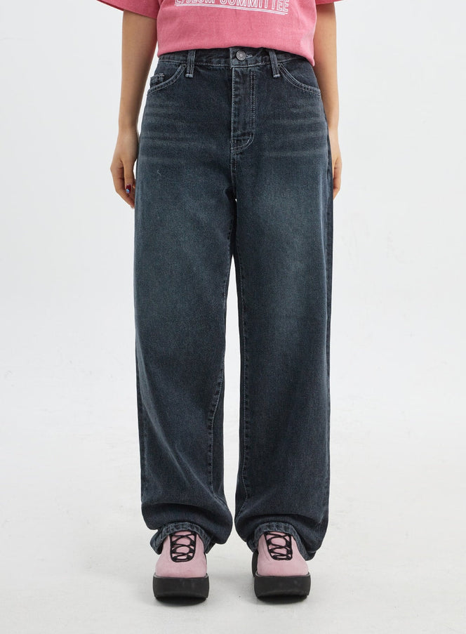 Baggy-Jeans mit geradem Bein CJ318