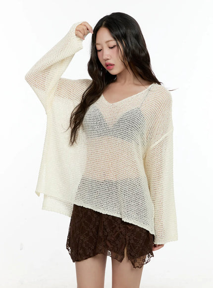 mesh-v-neck-long-sleeve-top-cl531