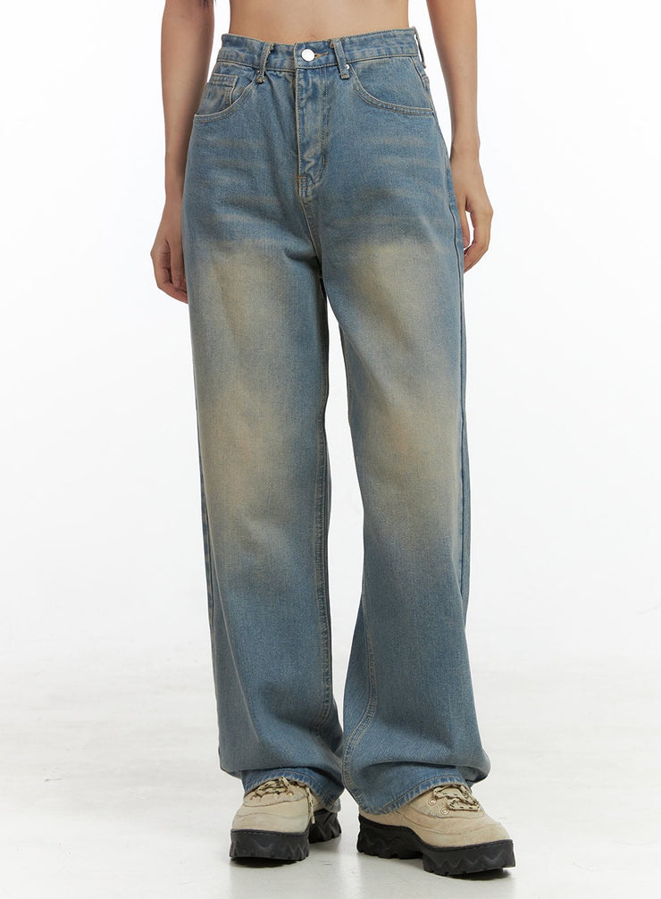 faya-vintage-washed-wide-leg-jeans-og406 / blue