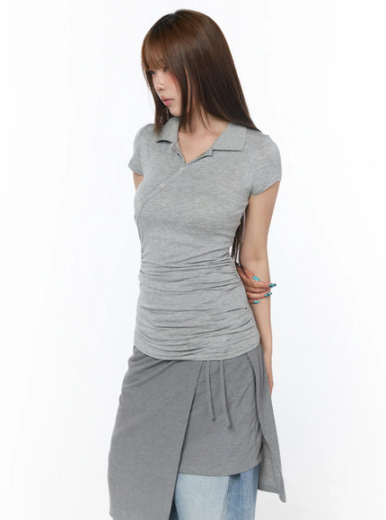 asymmetrical-snap-collar-shirred-tee-cy529