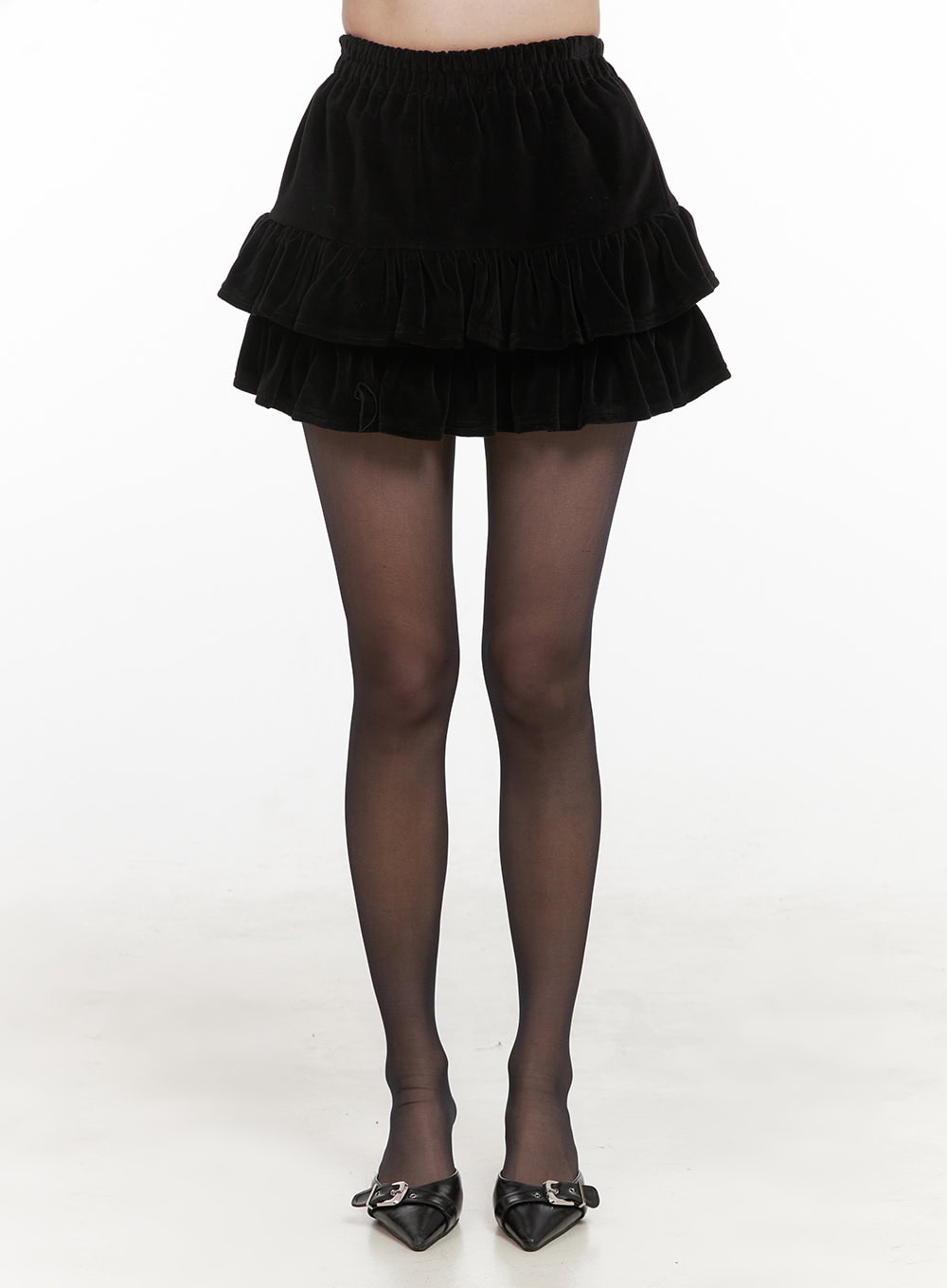 frill-velvet-mini-skirt-od412